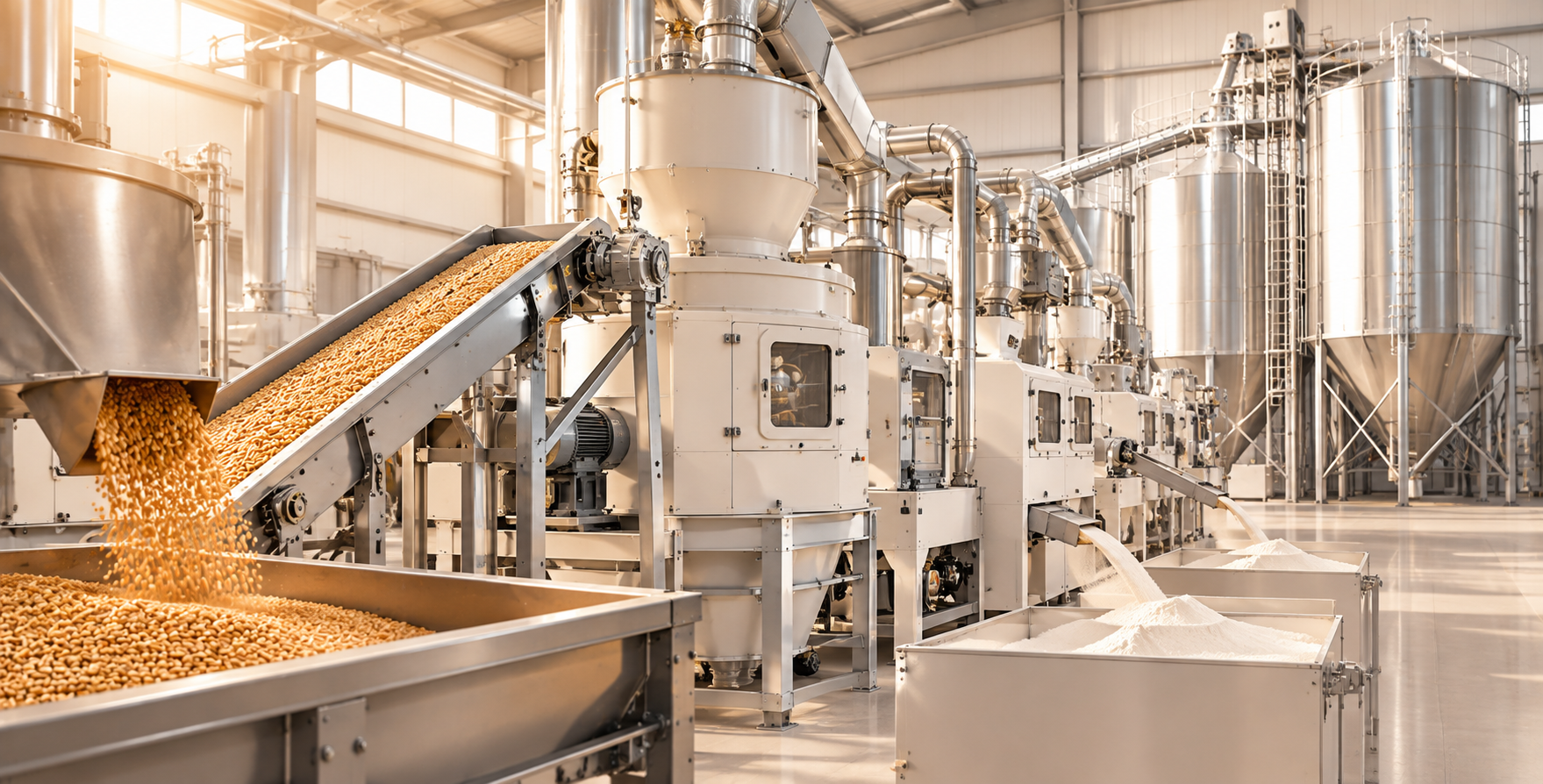 Flour milling and processing facility